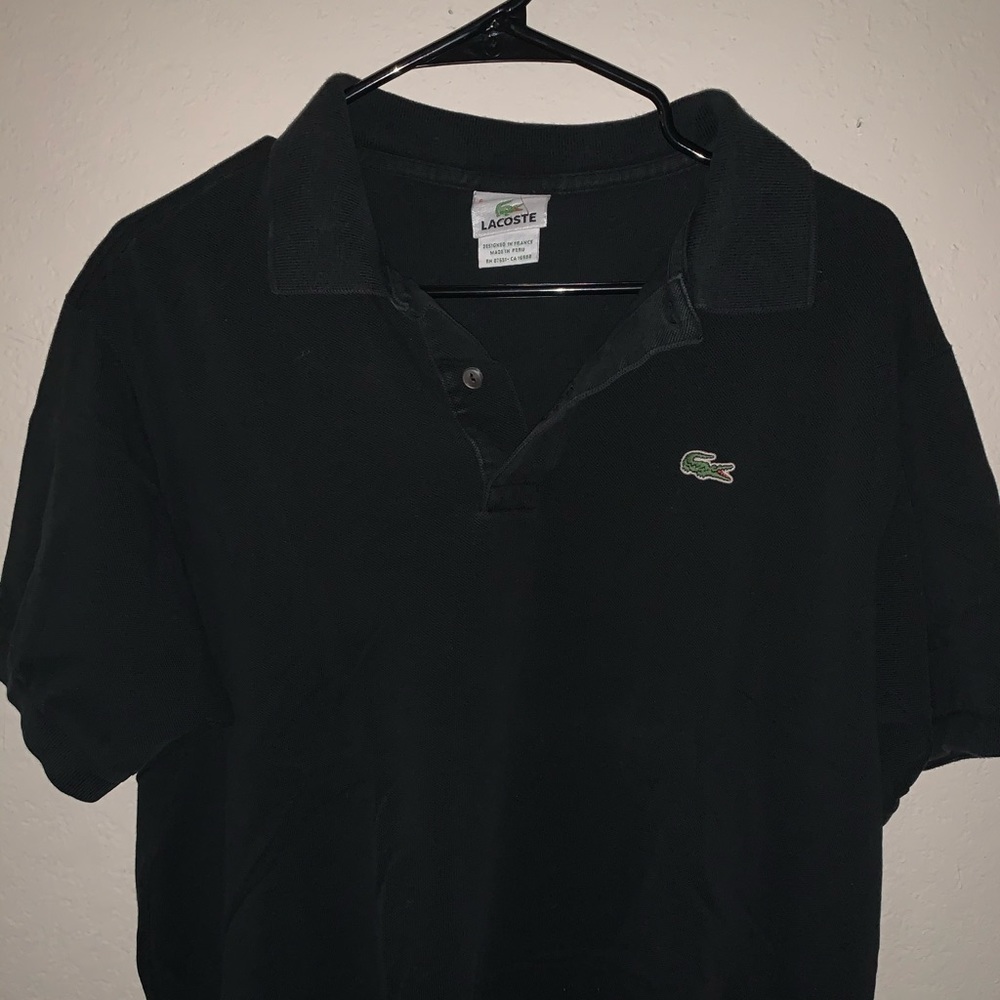black Lacoste Polo T-shirt